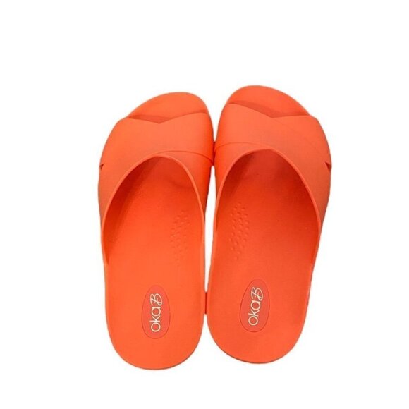 OKA b. Hot Orange Slip On - Slides, Size Medium (Women’s 9.5 to 10) - Picture 7 of 13